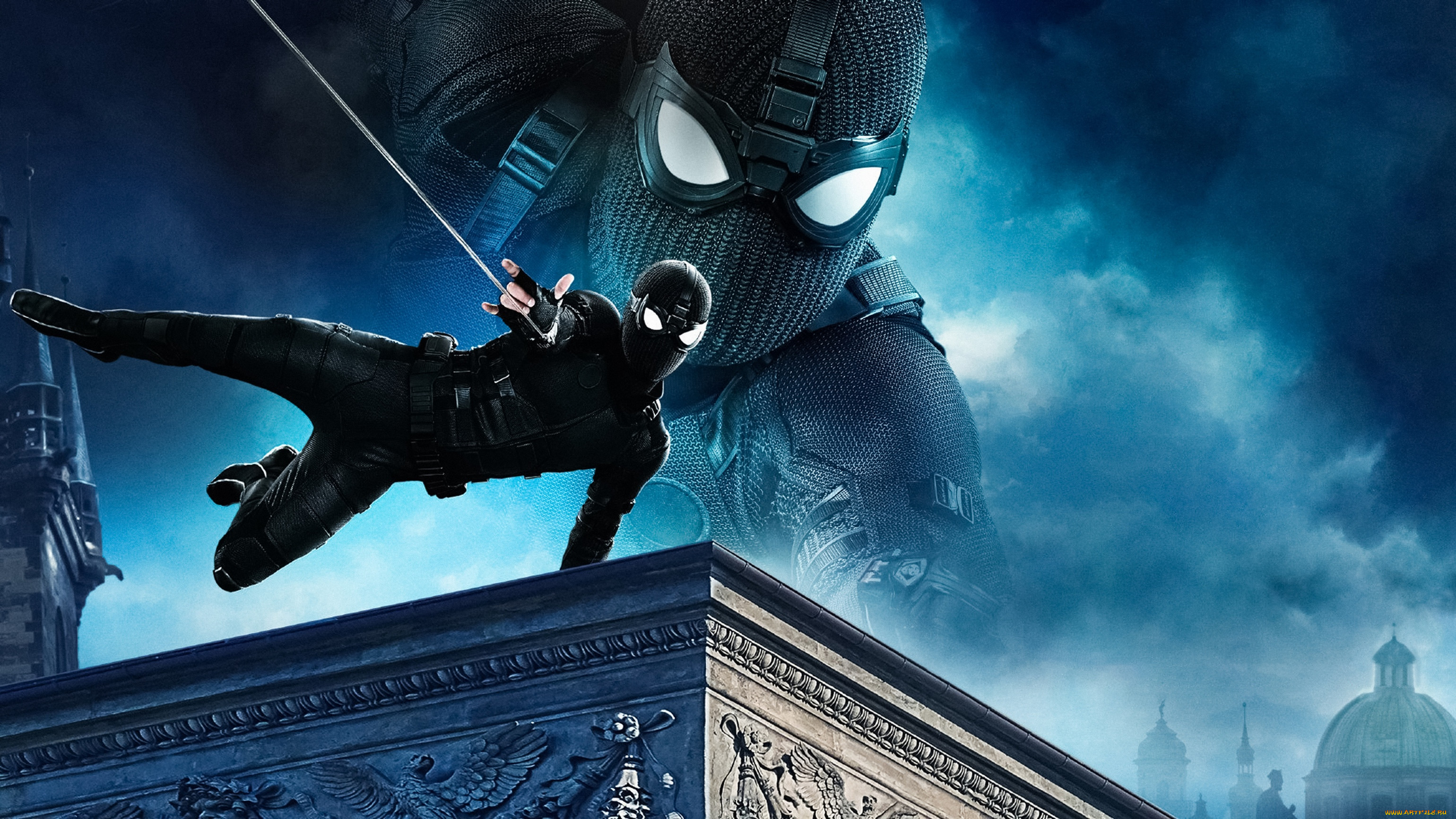 Обои Spider-Man: Far From Home (2019) Кино Фильмы Spider-Man: Far From  Home, обои для рабочего стола, фотографии spider-man, far from home , 2019,  кино фильмы, far from home, фантастика, боевик, человек, паук,